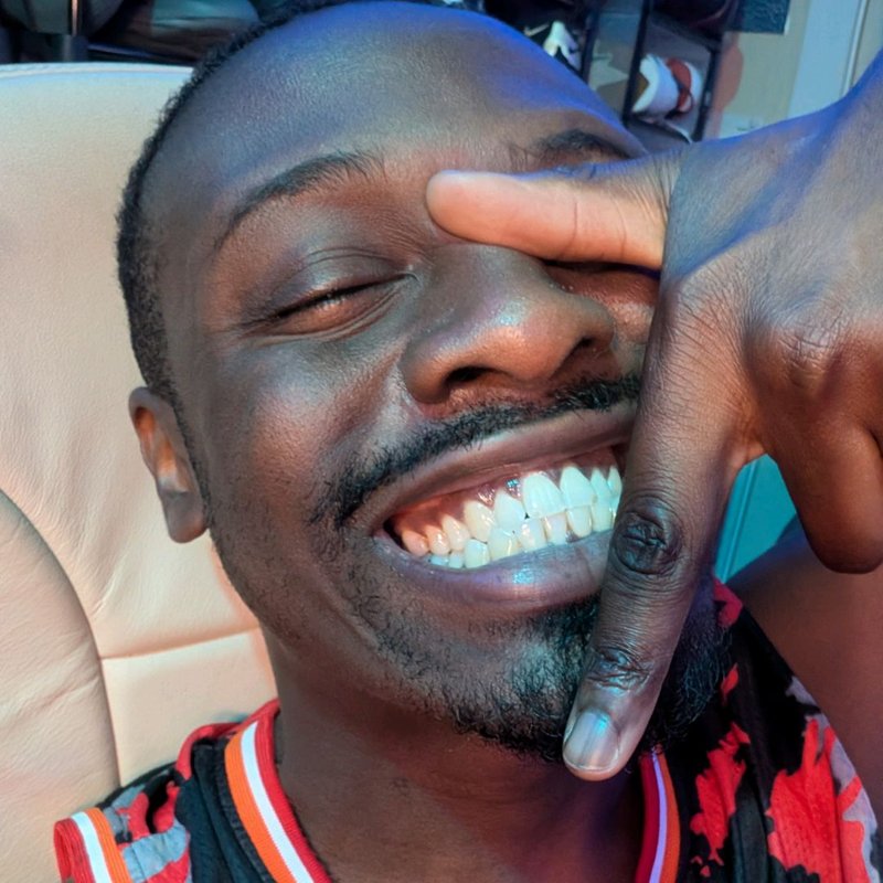 Syness, smiling close-up